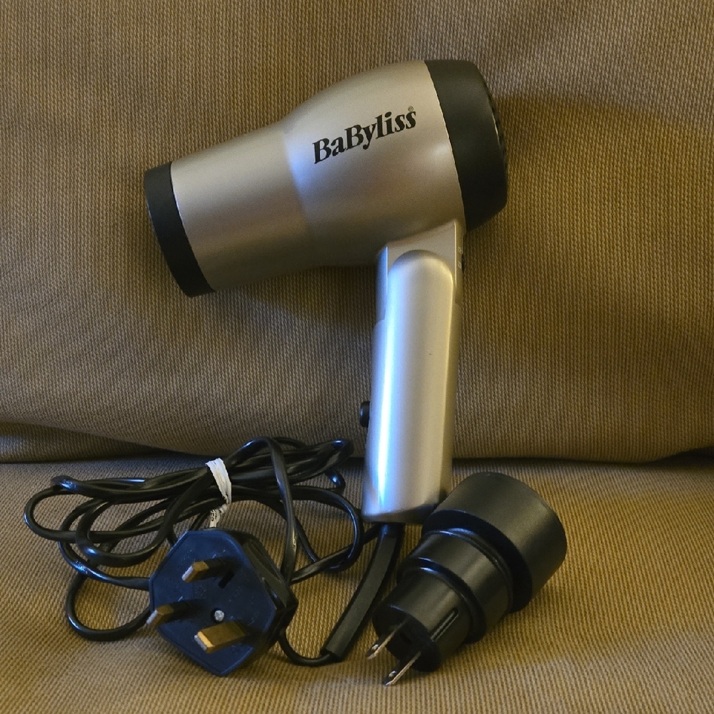 BaByliss Metallic Silver Compact (folding handle) Hair Dryer